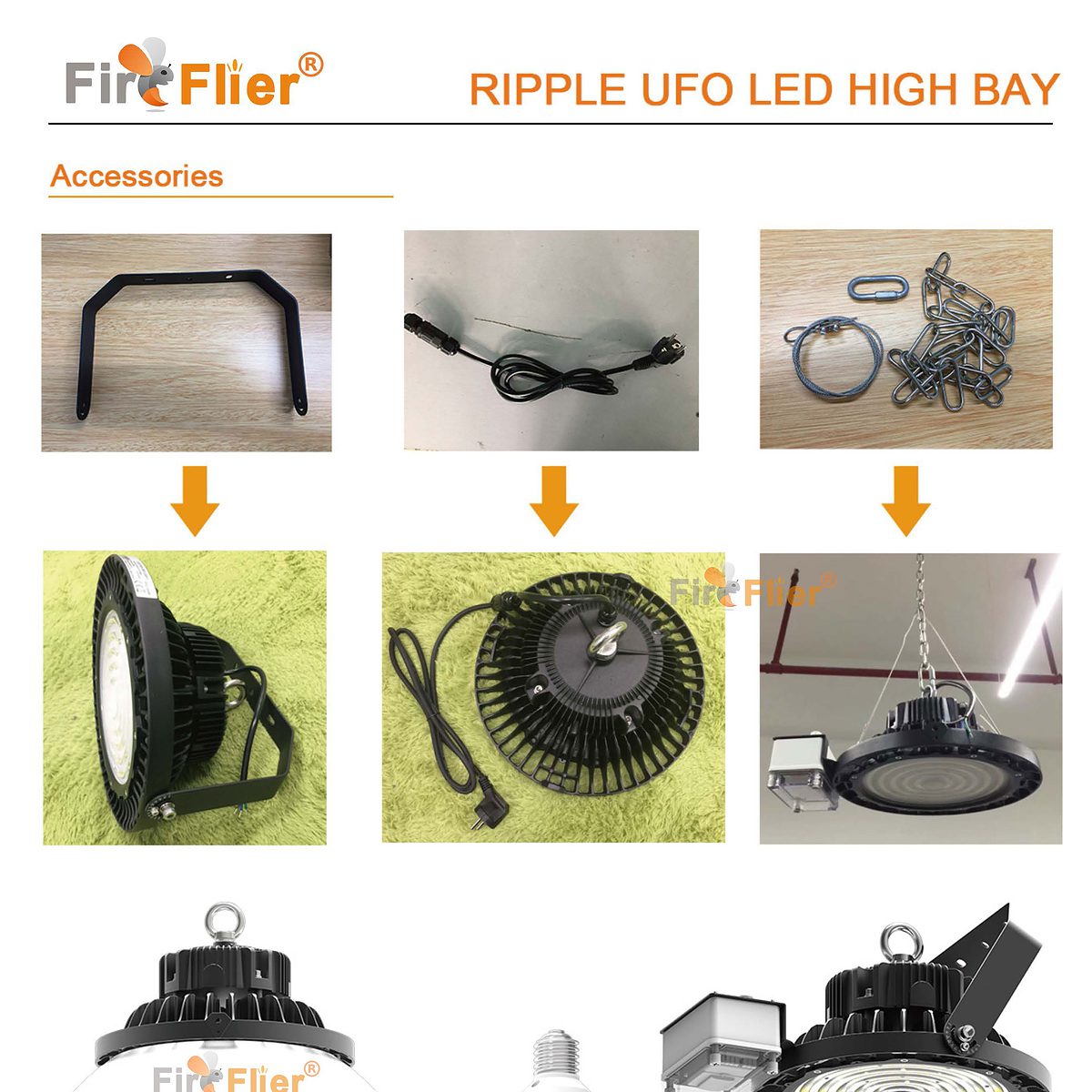 Ripple UFO LED High bay datu lapa