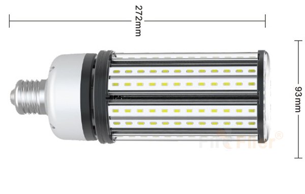 non flickering LED Corn Bulb 54W size