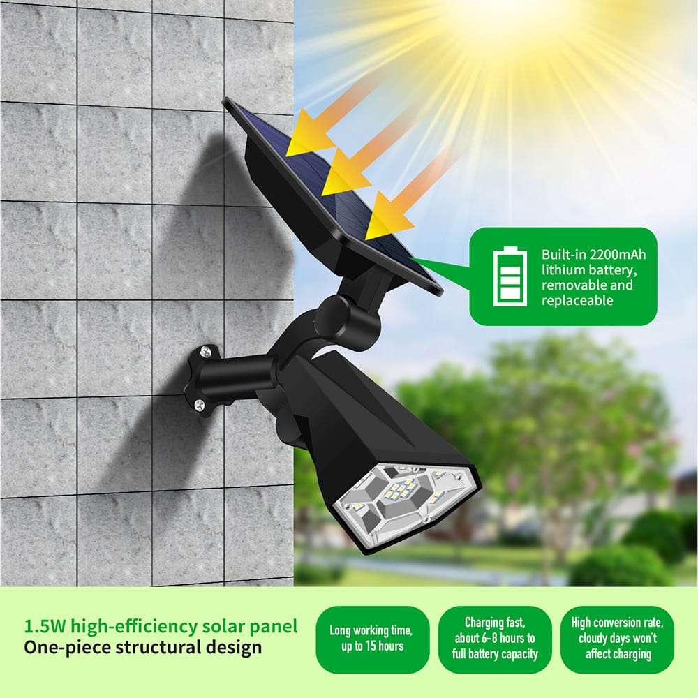 wall mounted solar spot light
