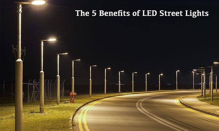 os 5 benefícios das luzes de rua LED